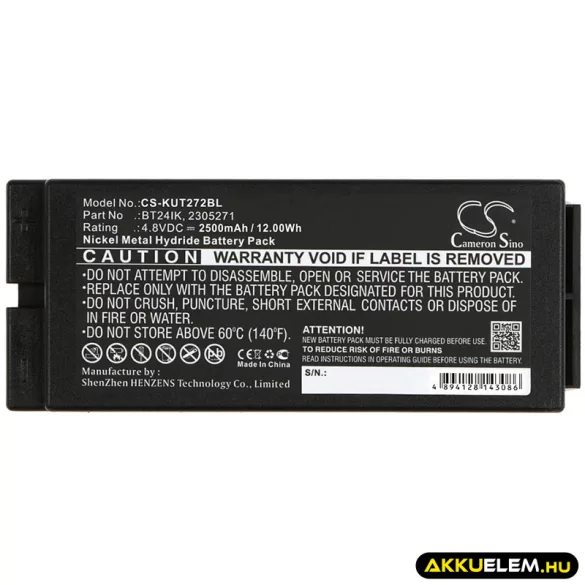 Utángyártott Ikusi Daru távirányító Ni-MH akkumulátor 4.8V 2500mAh BT24IK, 2305271 - CameronSino