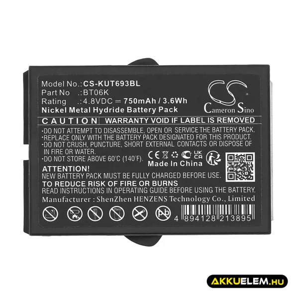 Utángyártott Ikusi Daru távirányító Ni-MH akkumulátor 4.8V 750mAh 2303692, BT06K - CameronSino