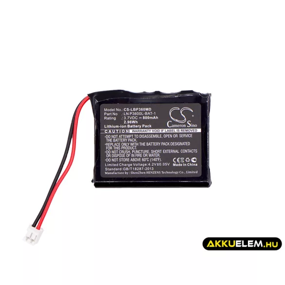 Utángyártott Labnet Orvosi Li-ion akkumulátor 3.7V 800mAh LN P3600L-BAT-1 - CameronSino