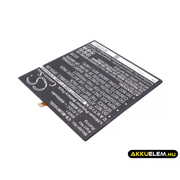 Utángyártott Xiaomi Tablet Li-Polymer akkumulátor 3.8V 6000mAh BM61 - CameronSino