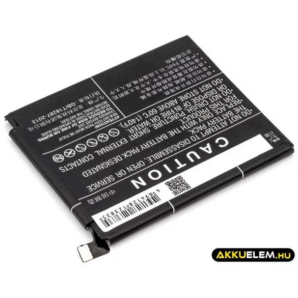 Utángyártott Xiaomi mobil Li-Polymer akkumulátor 3.85V 4000mAh BN43 - CameronSino