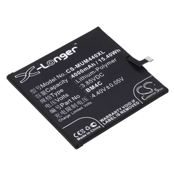 Utángyártott Xiaomi mobil Li-Polymer akkumulátor 3.85V 4000mAh BM4C - CameronSino