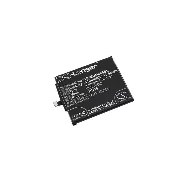 Utángyártott Xiaomi mobil Li-Polymer akkumulátor 3.85V 3100mAh BN30 - CameronSino