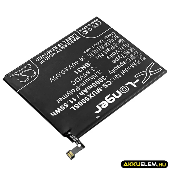 Utángyártott Redmi mobil Li-Polymer akkumulátor 3.85V 3000mAh BN31 - CameronSino