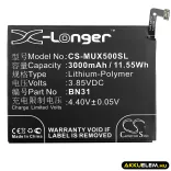 Utángyártott Redmi mobil Li-Polymer akkumulátor 3.85V 3000mAh BN31 - CameronSino