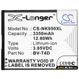 Utángyártott Nokia mobil Li-ion akkumulátor 3.85V 3350mAh BV-T4D - CameronSino