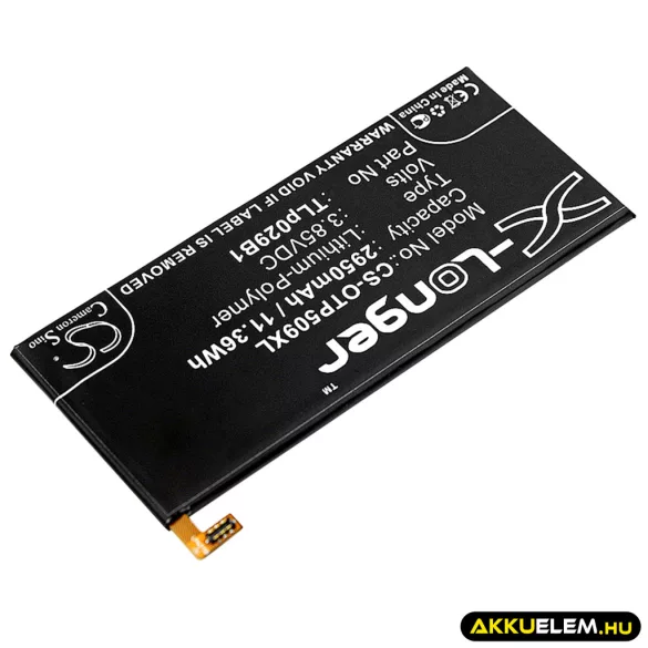 Utángyártott Vodafone mobil Li-Polymer akkumulátor 3.85V 2950mAh TLp029B1, TLp029B2 - CameronSino