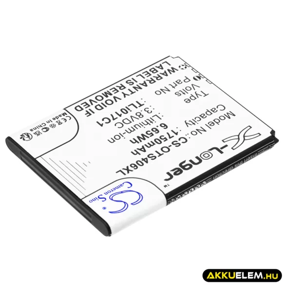 Utángyártott AT&T mobil Li-ion akkumulátor 3.8V 1750mAh TLi017C7 - CameronSino