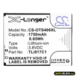 Utángyártott AT&T mobil Li-ion akkumulátor 3.8V 1750mAh TLi017C7 - CameronSino