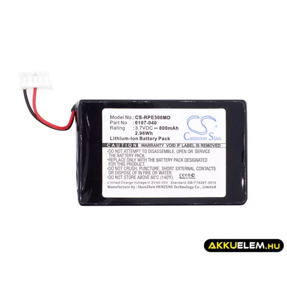 Utángyártott Rainin Orvosi Li-ion akkumulátor 3.7V 800mAh 6107-040 - CameronSino