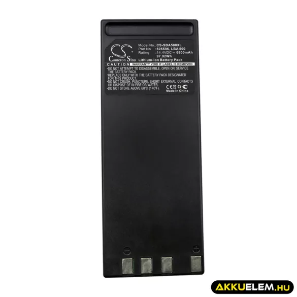 Utángyártott Sennheiser Vezeték nélküli fejhallgató Li-ion akkumulátor 14.4V 6800mAh LBA 500, 505596 - CameronSino