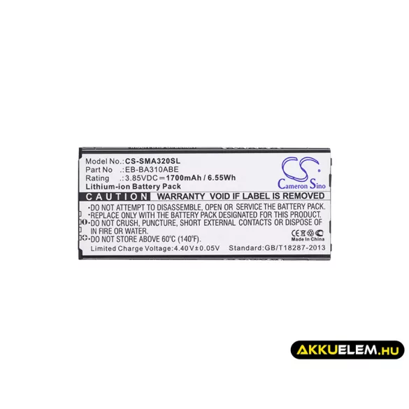 Utángyártott Samsung mobil Li-ion akkumulátor 3.85V 1700mAh EB-BA310ABE, GH43-04562A - CameronSino