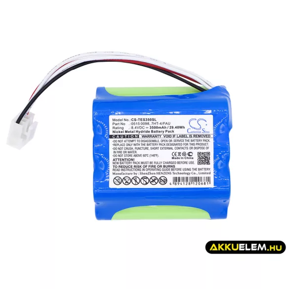 Utángyártott Testo egyéb Ni-MH akkumulátor 8.4V 3500mAh 5150098, 7HT-4/FAU - CameronSino