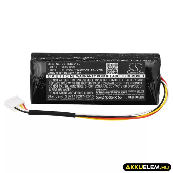 Utángyártott Testo egyéb Li-ion akkumulátor 11.1V 5200mAh 5150039 - CameronSino
