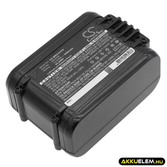 Utángyártott Worx szerszámgép Li-ion akkumulátor 12V 5000mAh WA3540 - CameronSino