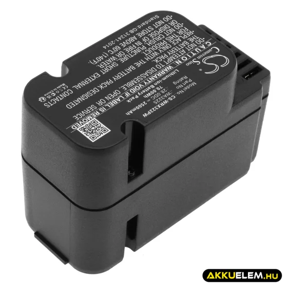Utángyártott Worx Fűnyíró Li-ion akkumulátor 28V 2500mAh WA3225, WA3226 - CameronSino