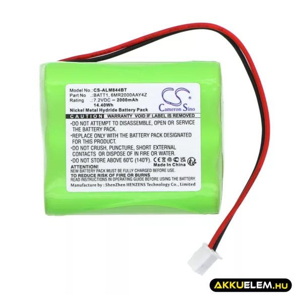Utángyártott Linear Corp Riasztó rendszer Ni-MH akkumulátor 7.2V 2000mAh 6MR160AAY4Z, 10-000013-001 - CameronSino