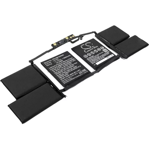 Utángyártott Apple laptop Li-Polymer akkumulátor 11.4V 6600mAh A1820, 020-01728 - CameronSino