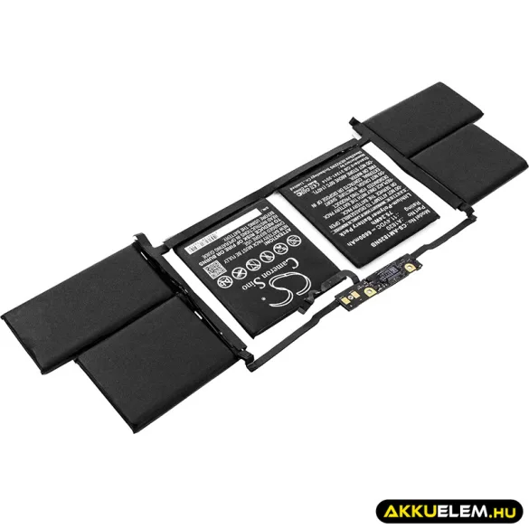 Utángyártott Apple laptop Li-Polymer akkumulátor 11.4V 6600mAh A1820, 020-01728 - CameronSino