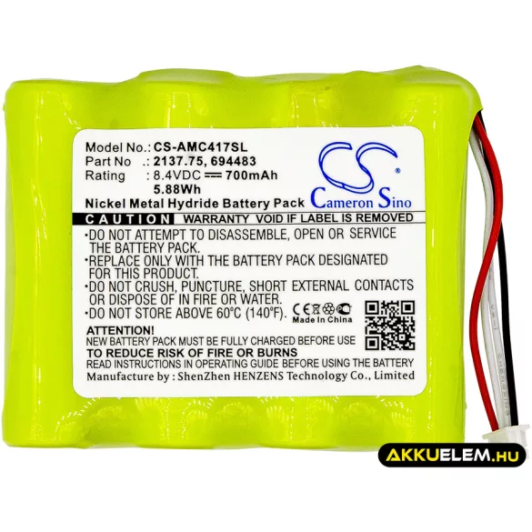Utángyártott AEMC egyéb Ni-MH akkumulátor 8.4V 700mAh 2137.75, 694483 - CameronSino
