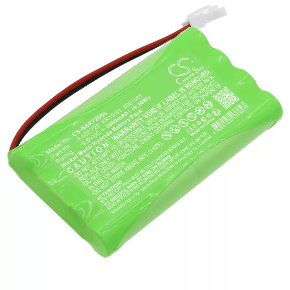 Utángyártott Somfy okosotthon készülék Ni-MH akkumulátor 9.6V 2000mAh 2400720, KR15/51 - CameronSino
