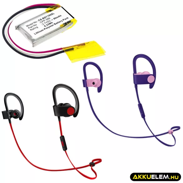 Utángyártott Beats Vezeték nélküli fejhallgató Li-Polymer akkumulátor 3.7V 90mAh CPP-566 - CameronSino