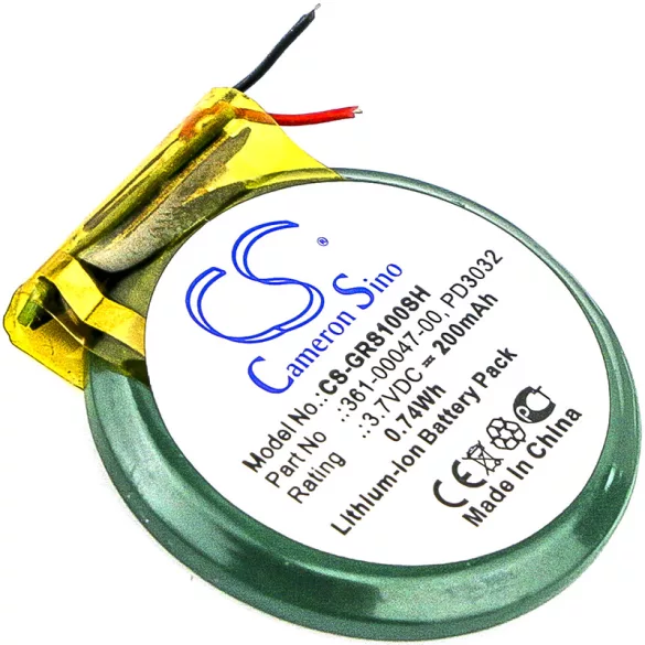 Utángyártott Garmin Okosóra Li-ion akkumulátor 3.7V 200mAh 361-00047-00, PD3032 - CameronSino