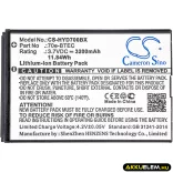 Utángyártott Dolphin Vonalkód szkenner Li-ion akkumulátor 3.7V 3200mAh 60S-BATT-1, 70e-BTEC - CameronSino