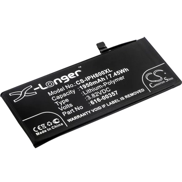 Utángyártott Apple mobil Li-Polymer akkumulátor 3.82V 1950mAh 616-00357, 616-00358 - CameronSino