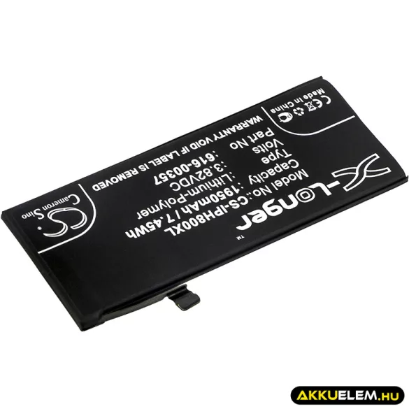 Utángyártott Apple mobil Li-Polymer akkumulátor 3.82V 1950mAh 616-00357, 616-00358 - CameronSino