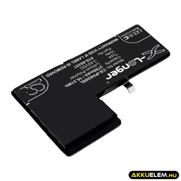 Utángyártott Apple mobil Li-Polymer akkumulátor 3.82V 2700mAh 616-00351 - CameronSino