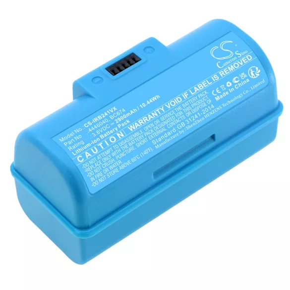 Utángyártott iRobot porszívó Li-ion akkumulátor 3.6V 2900mAh 4446040, BC674 - CameronSino