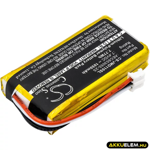 Utángyártott JBL hangszóró Li-Polymer akkumulátor 7.4V 1050mAh AEC653055-2S 2 különböző típus ennek a modellnek (egy másik modell: CS-JMD111SL), kérjük, ellenőrizd a csatlakozó helyzetét az akkumulátor rendelése előtt - CameronSino