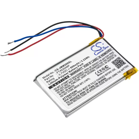 Utángyártott JBL hangszóró Li-Polymer akkumulátor 3.7V 600mAh FT403048P - CameronSino