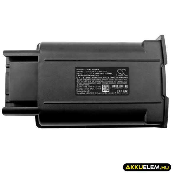 Utángyártott Karcher szerszámgép Li-ion akkumulátor 7.2V 2500mAh 1.545-100.0, 1.545-102.0 - CameronSino