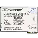Utángyártott LG mobil Li-ion akkumulátor 3.85V 2700mAh BL-46G1F - CameronSino