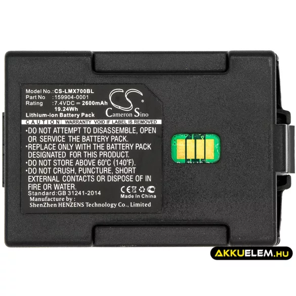 Utángyártott Honeywell Vonalkód szkenner Li-ion akkumulátor 7.4V 2600mAh 159904-0001, 163467-0001 - CameronSino