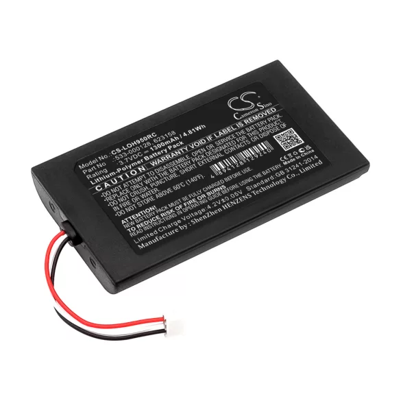 Utángyártott Logitech Távirányító Li-Polymer akkumulátor 3.7V 1300mAh 533-000128, 623158 - CameronSino