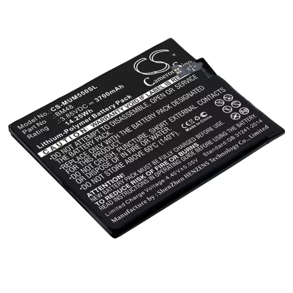 Utángyártott Xiaomi mobil Li-Polymer akkumulátor 3.85V 3700mAh BM48 - CameronSino