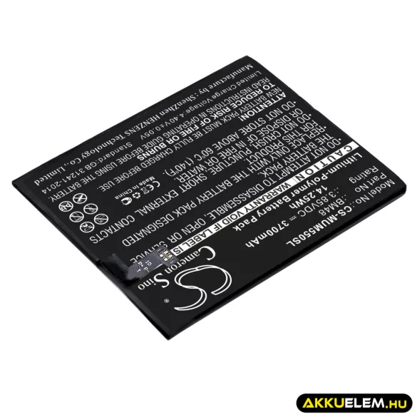 Utángyártott Xiaomi mobil Li-Polymer akkumulátor 3.85V 3700mAh BM48 - CameronSino