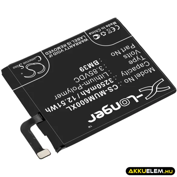 Utángyártott Redmi mobil Li-Polymer akkumulátor 3.85V 3250mAh BM39 - CameronSino