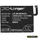 Utángyártott Redmi mobil Li-Polymer akkumulátor 3.85V 3250mAh BM39 - CameronSino