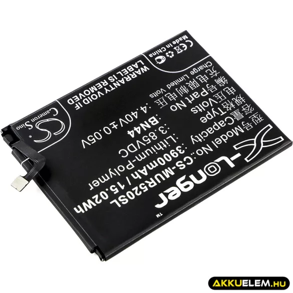 Utángyártott Xiaomi mobil Li-Polymer akkumulátor 3.85V 3900mAh BN44 - CameronSino