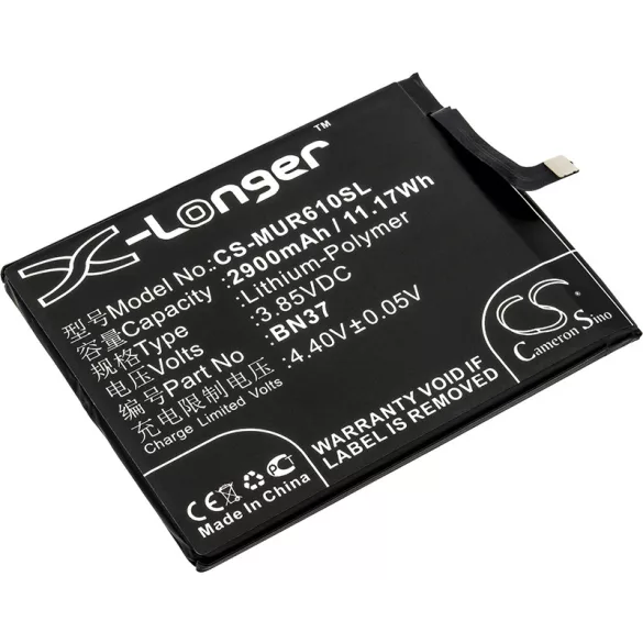 Utángyártott Xiaomi mobil Li-Polymer akkumulátor 3.85V 2900mAh BN37 - CameronSino