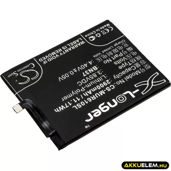 Utángyártott Xiaomi mobil Li-Polymer akkumulátor 3.85V 2900mAh BN37 - CameronSino