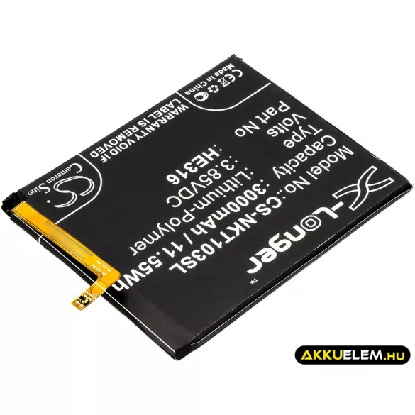 Utángyártott Nokia mobil Li-Polymer akkumulátor 3.85V 3000mAh HE316, HE335 - CameronSino