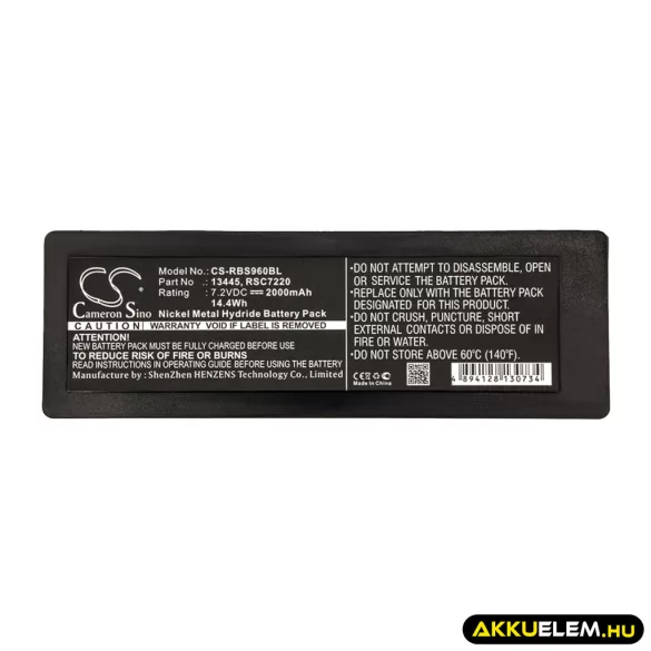 Utángyártott Scanreco Daru távirányító Ni-MH akkumulátor 7.2V 2000mAh RSC7220, 13445 - CameronSino