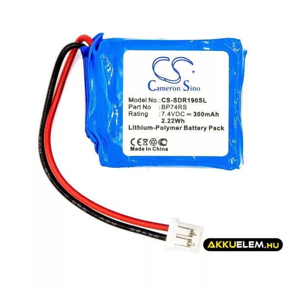 Utángyártott Dogtra Kutyanyakörv Li-Polymer akkumulátor 7.4V 300mAh BP74RS, BP74RS3P - CameronSino