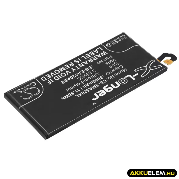Utángyártott Samsung mobil Li-Polymer akkumulátor 3.85V 3000mAh EB-BA520ABE, GH43-04680A - CameronSino