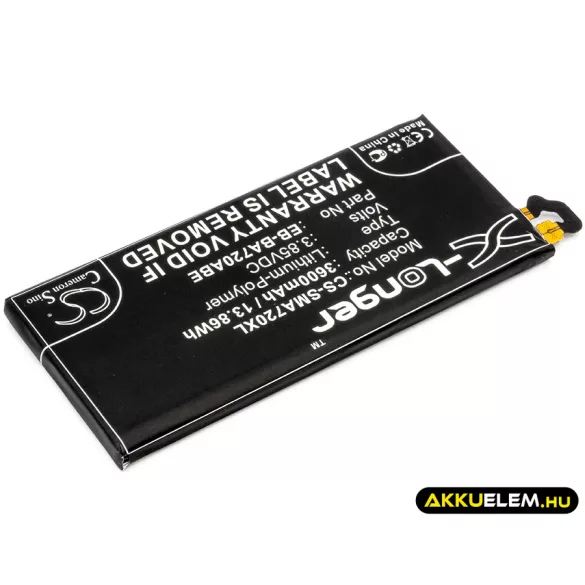 Utángyártott Samsung mobil Li-Polymer akkumulátor 3.85V 3600mAh EB-BA720ABE, GH43-04688B - CameronSino